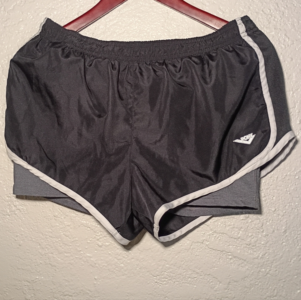 Pony Black Athletic Layered Shorts